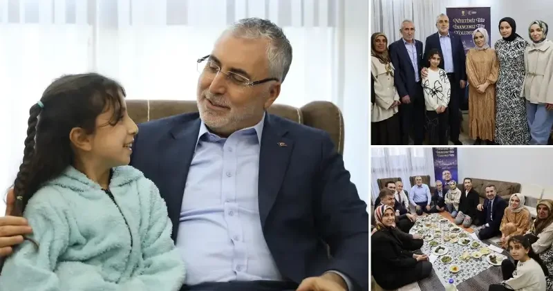 Bakan Işıkhan Elazığ da depremzede Yıldırım ailesinin iftar sofrasına konuk oldu Elazığ Haberleri