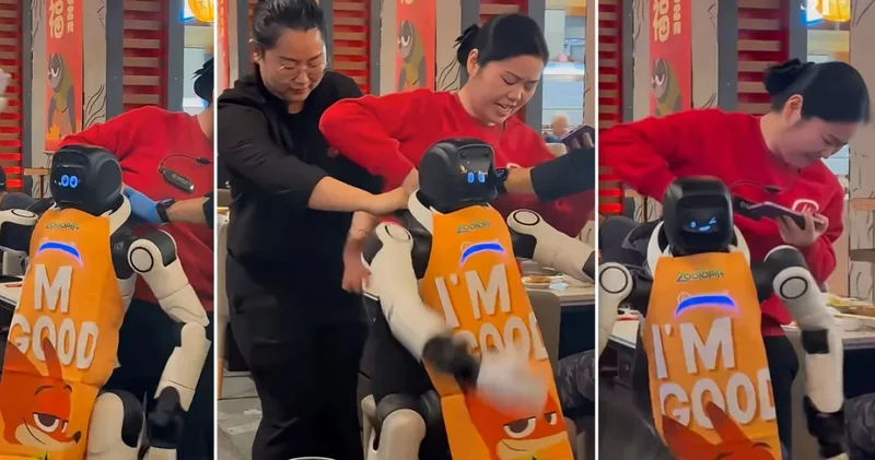 Dans eden robot restoranda kontrolden çıktı, çalışanlar zor zapt etti! Teknoloji Haberleri