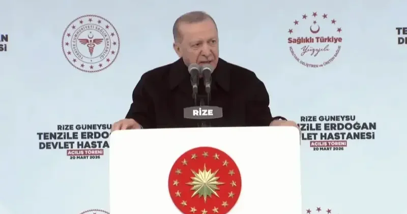 Cumhurbaşkanı Erdoğan Güneysu Tenzile Erdoğan Devlet Hastanesi Açılışı nda konuşuyor Gündem Haberleri