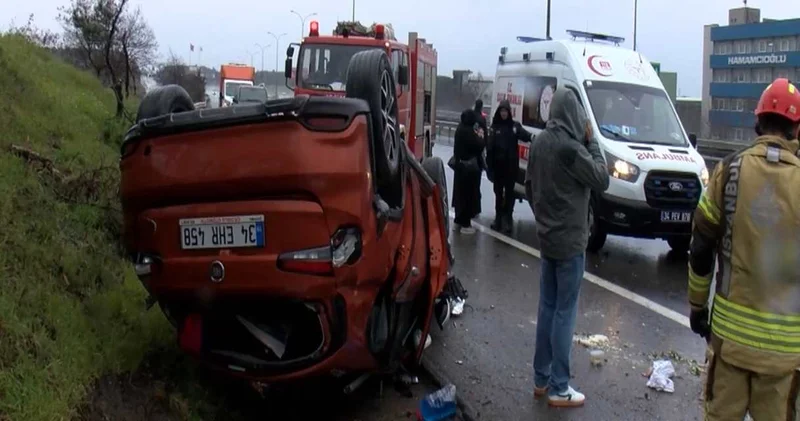 TEM de can pazarı: Kaza yapıp savruldu başka araca çarptı
