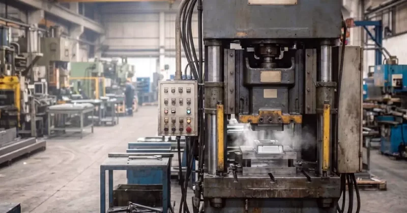 Kütahya da Fabrika İşçisi Pres Makinesine Sıkıştı