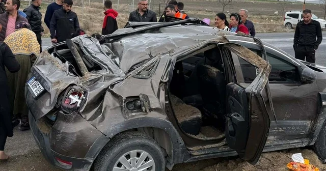 Konya da otomobil takla attı: 1 ölü, 1 yaralı Konya Haberleri