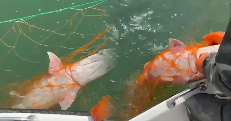 Elazığ’da dev turna yakalandı: Sezonun son en büyük balıkları