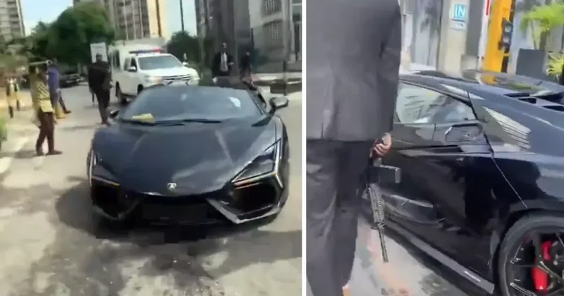 Kendi memleketinde silahlı korumalarla geziyor