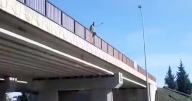 Çevre yolunda intihar girişimi trafiği durma noktasına getirdi Eskişehir Haberleri