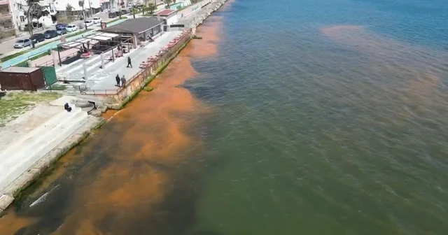 Tekirdağ da sahil turuncuya büründü Tekirdağ Haberleri