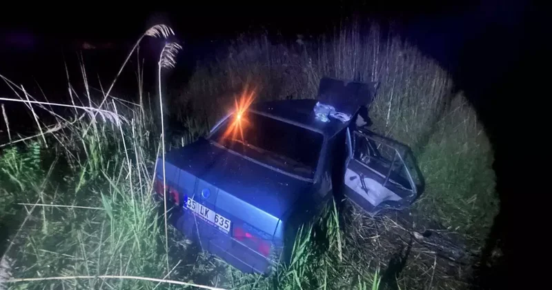 Manisa da korkunç kaza: Otomobil kanala uçtu! Ölü ve yaralılar var!