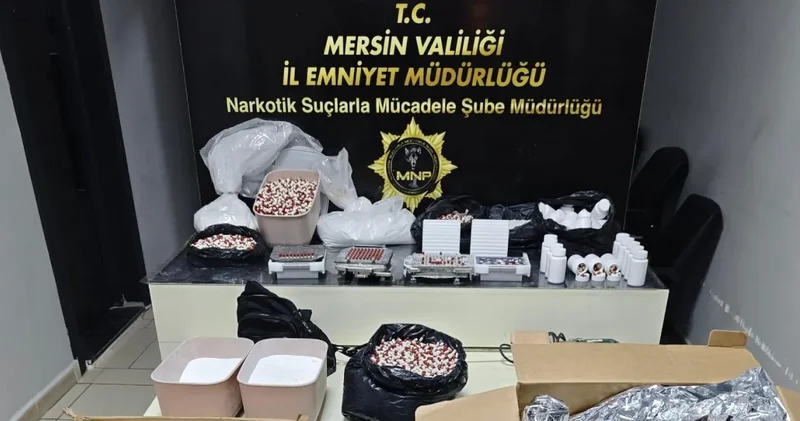 Mersin’de bir evde binlerce sentetik hap ele geçirildi!