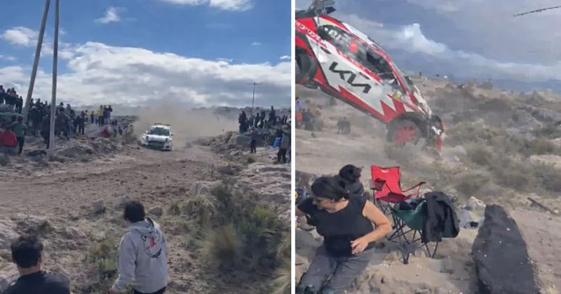 Arjantin’de ralli Faciası: Araç seyircilerin arasına daldı
