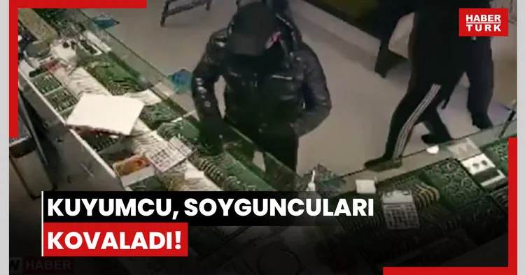 Kuyumcu, soyguncuları kovaladı!
