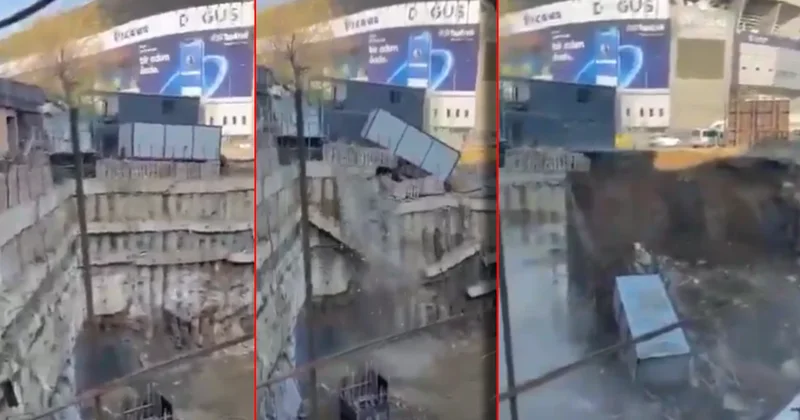 Fenerbahçelilerin yüreği ağzına geldi: Stadın yanındaki inşaatta çökme Sözcü Gazetesi