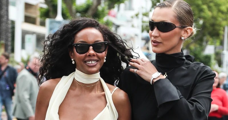 Bella Hadid en yakın arkadaşıyla Cannes sokaklarında