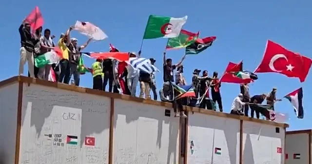 Küresel Sumud Filosu kara konvoyu 4 gündür Libya da bekletiliyor VİDEO İZLE