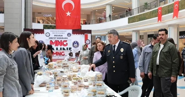 Erzurum da emniyet mensuplarının eşlerinden hayır çarşısı Erzurum Haberleri