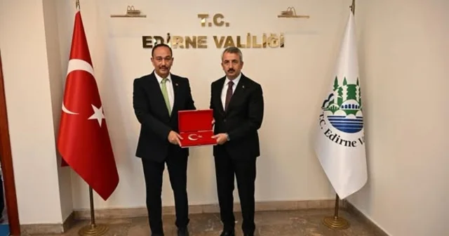 Edirne Valisi Sezer e Tapu ve Kadastro heyetinden ziyaret Edirne Haberleri