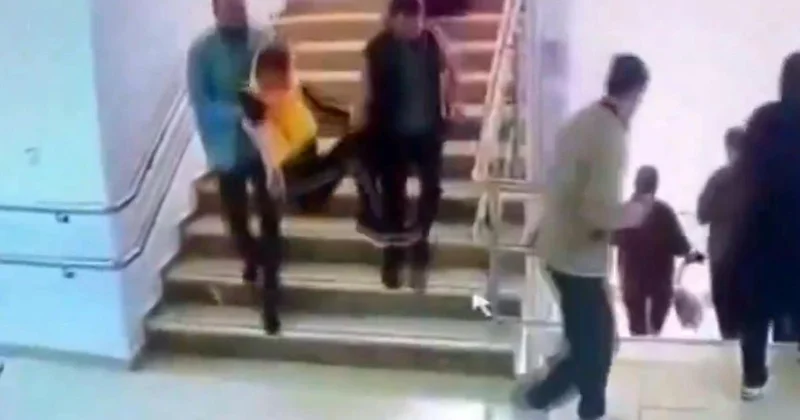 Malatya da öğrencilerin deprem tahliyesi kamerada