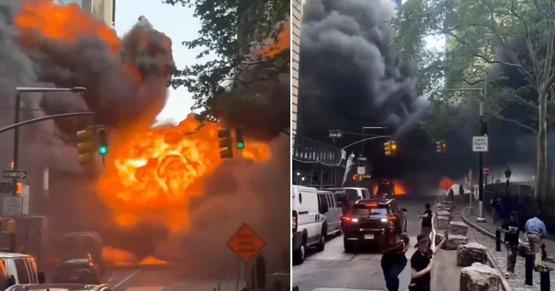 New York’ta büyük panik! Araç bir anda patladı