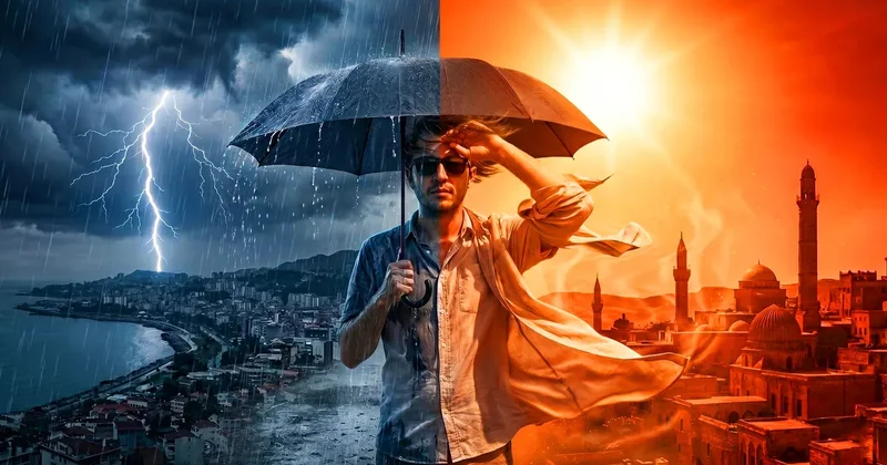 Meteoroloji den peş peşe uyarılar! Bir yanda 42 derecelik kavurucu sıcaklar, diğer yanda şiddetli sağanak ve toz taşınımı!
