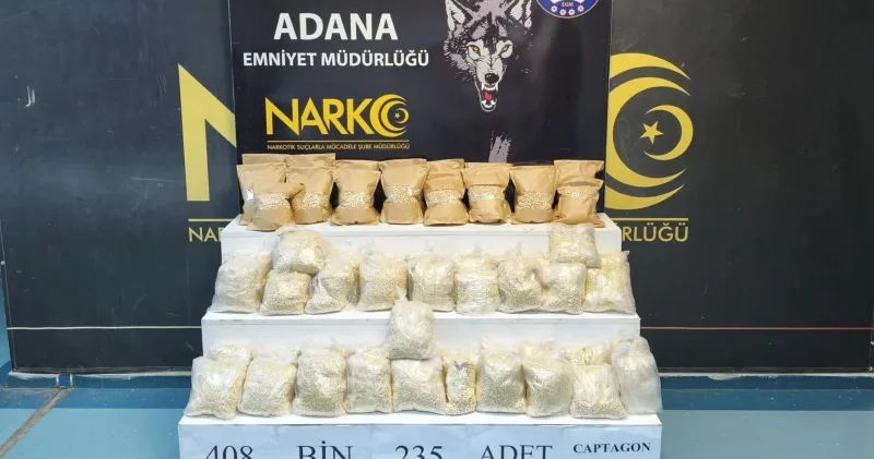 Adana’da dev operasyon: Tırın gizli bölmesinde 408 bin uyuşturucu hap ele geçirildi Gündem Haberleri