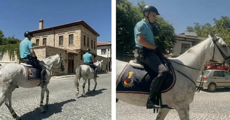 Tarihi Harput’ta atlı jandarma mesaisi