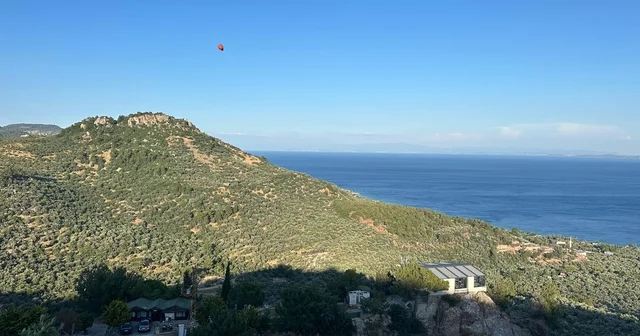 Çanakkale de zeytinliklerin bulunduğu zirai alanda çıkan yangın söndürüldü Çanakkale Haberleri Habertürk Yerel Haberler