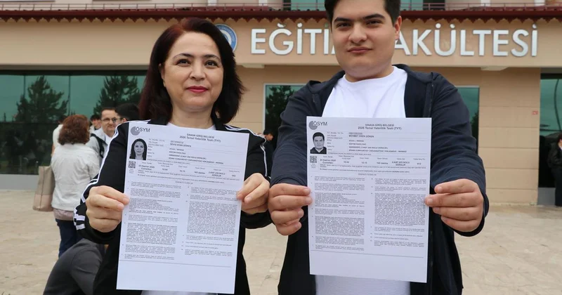 Anne ve oğlu YKS de bitişik sınıflarda sınava girdi