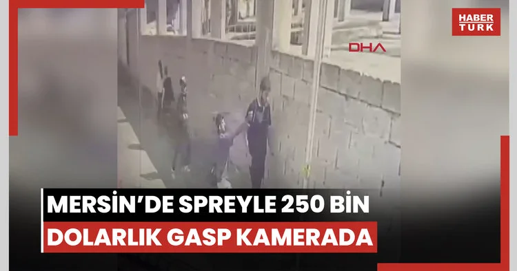 Mersin’de spreyle 250 bin dolarlık gasp kamerada