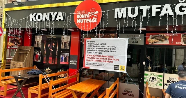 Konya Büyükşehir Zabıtası ndan tüketiciyi aldatan işletmeye 3 gün faaliyetten men cezası Konya Haberleri Habertürk Yerel Haberler
