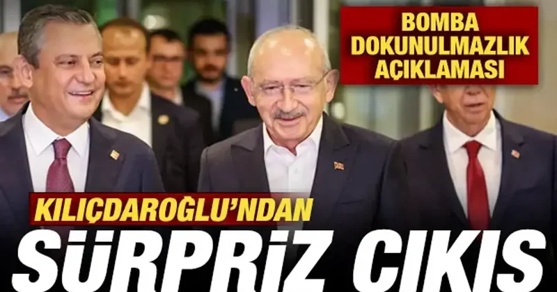 Kılıçdaroğlu ndan sürpriz çıkış! Bomba dokunulmazlık açıklaması!