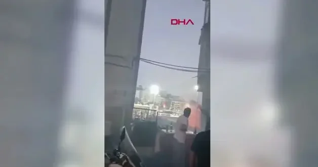 Kasımpaşa da stadyum yanından atılan fişek evi işte böyle yaktı!