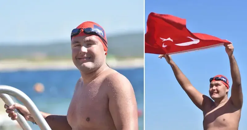 Otizmli rekortmen yüzücü Tuna Tunca’nın yeni hedefi Catalina Kanalı