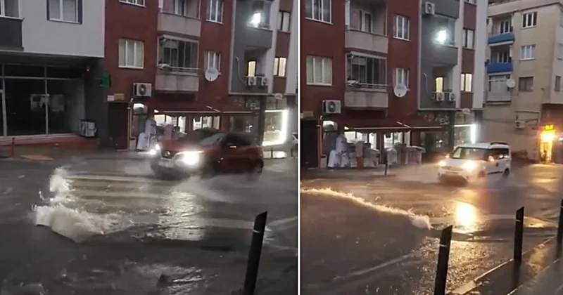 Trabzon da şaşkına çeviren olay! Şiddetli yağmur kasisi yerinden söktü