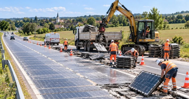 Güneşten elektrik üreten yolun ömrü kısa sürdü Sözcü Gazetesi