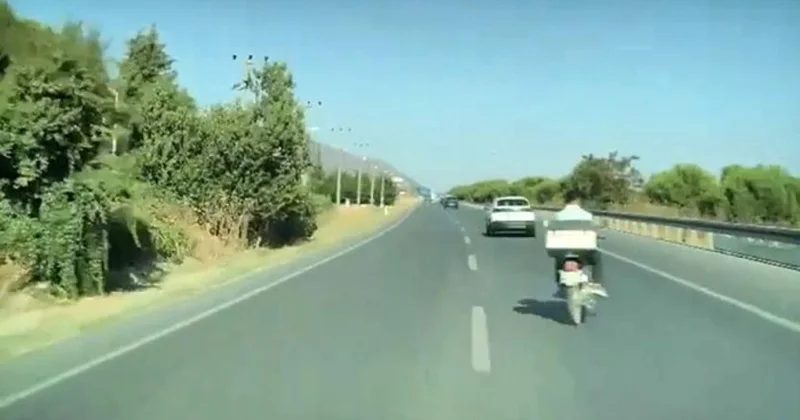 Denizli de faciadan dönülen anlar araç kamerasında