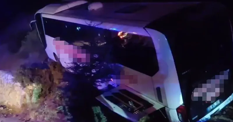 Yolcu otobüsünün korkutan kazası: Çok sayıda yaralı var
