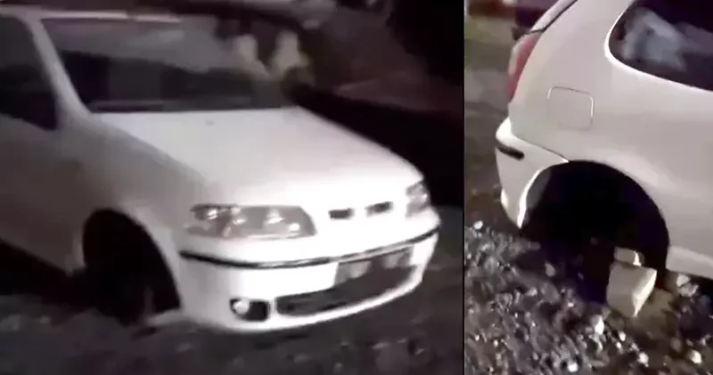 Avcılar da otomobilin 4 lastiği ve ses sistemi çalındı