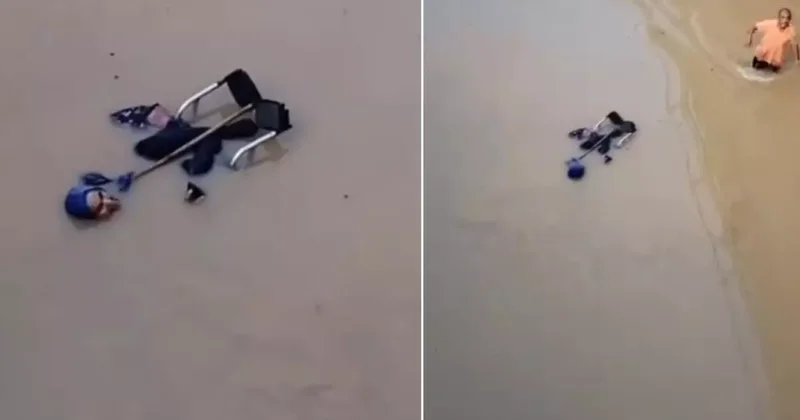Hatay da sel! Engelli kadın tekerlekli sandalyesiyle suya kapıldı
