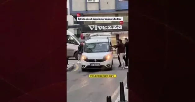 İstanbul da maganda dehşeti: Bebekli araca saldırdılar