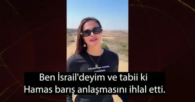 Daha önce Kur an ı yakan Valentina Gomez şimdi de Gazze bombalanırken patlamış mısır yedi