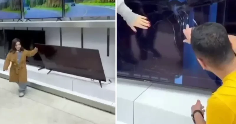 Küçük kızın verdiği zarar büyük! Babanın tepkisi ise görülmeye değer