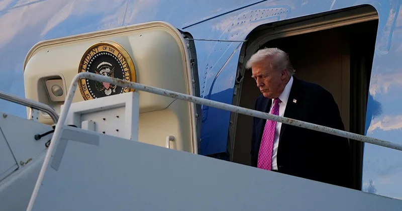 Trump ın uçağının yakınında şüpheli yapı tespit edilmesinin ardından havalimanında güvenlik artırıldı