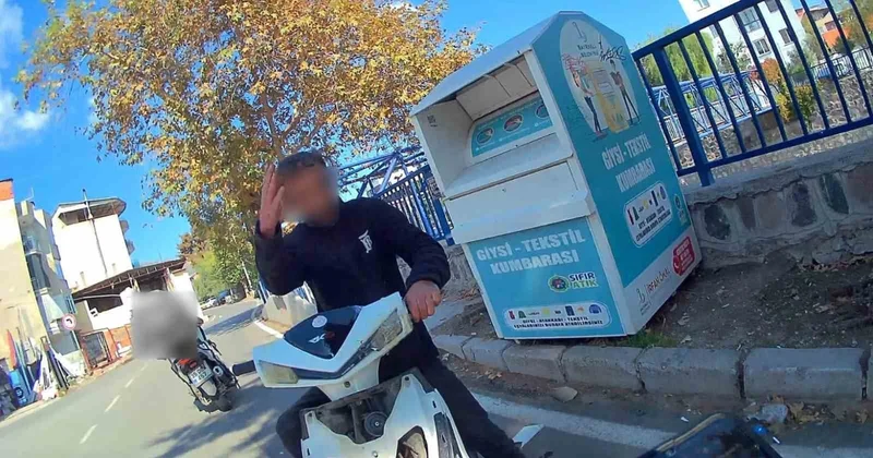İzmir de motokuryeye çarpan sürücü Ehliyetim yok abi dedi, o anlar kask kamerasında
