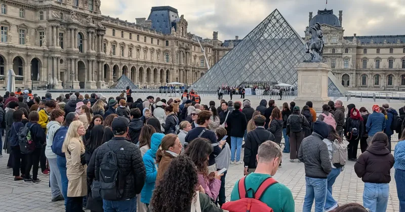 Dünyaca ünlü müze ziyarete kapatıldı: Louvre a öğrenci eylemi engeli!