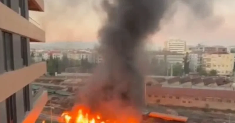 Gardaki boş vagonda patlama! Yangın çıktı