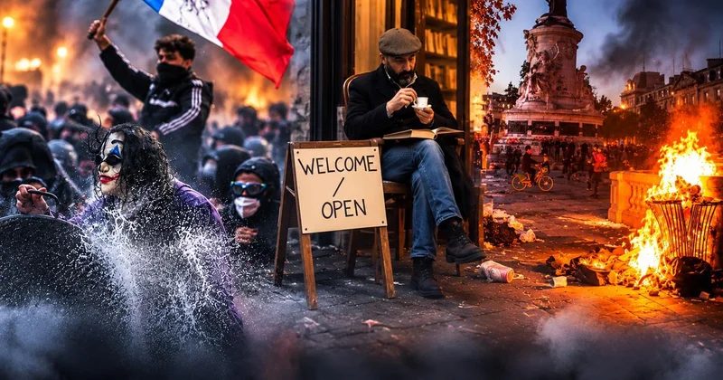Protestolarla sarsılan Fransa da yağmalanmayan tek dükkan