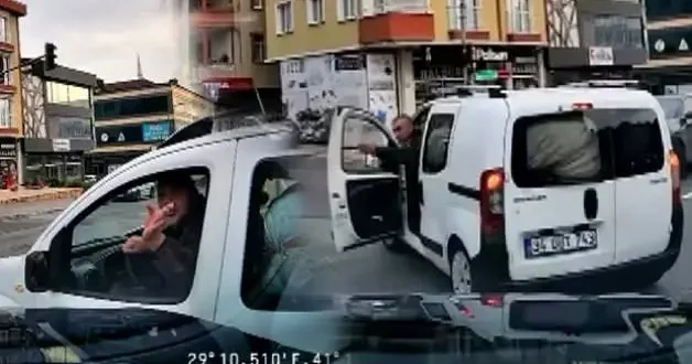Ümraniye de kaynak yapan sürücü tehditler savurdu trafiği altüst etti