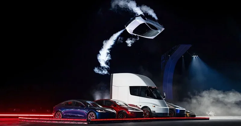 Araba uçtu Tesla düştü: Kayıp çok büyük Sözcü Gazetesi