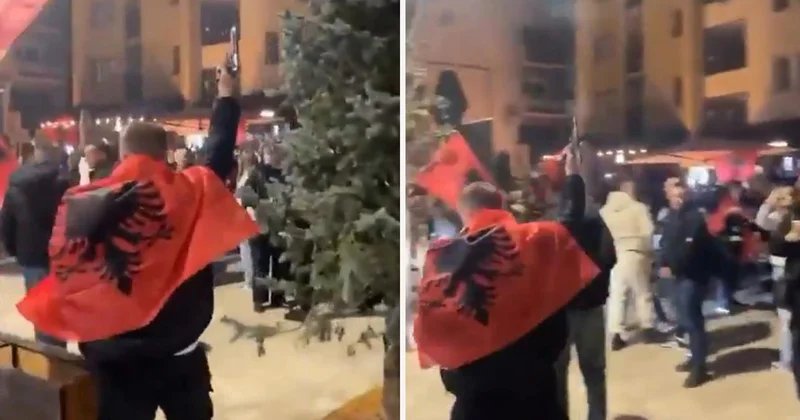 Arnavutluk ta protestolar alevleniyor! Havaya ateş açtı