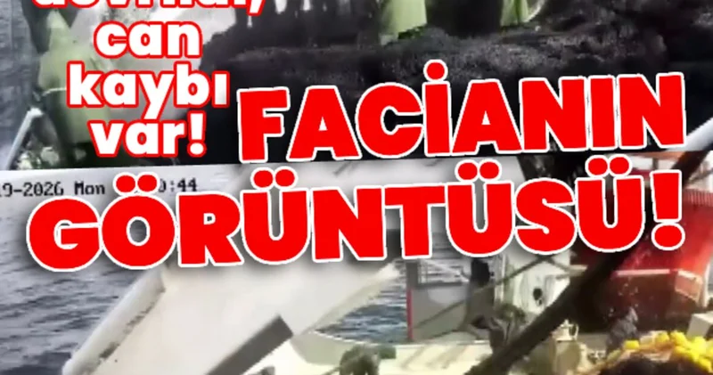 Teknede facia anları! Vinç devrildi! Son dakika haberleri