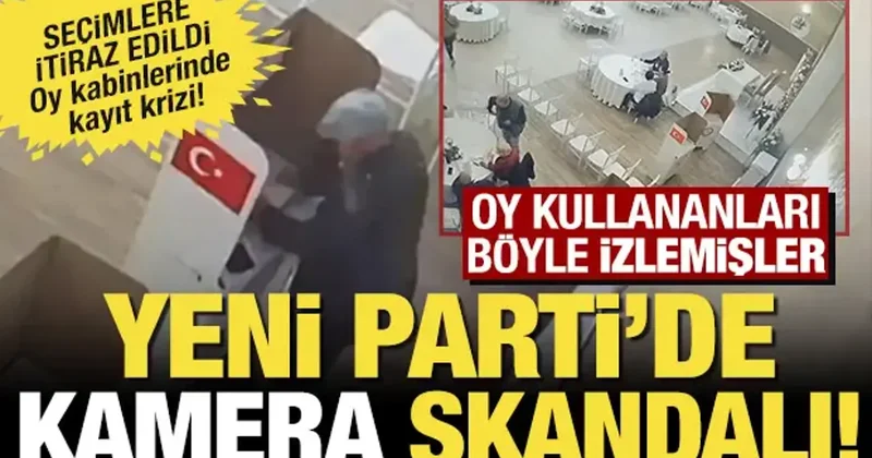 Gizli oy, açık kamera! Yeni Parti nin seçiminde oy kullananları kameradan izlediler!